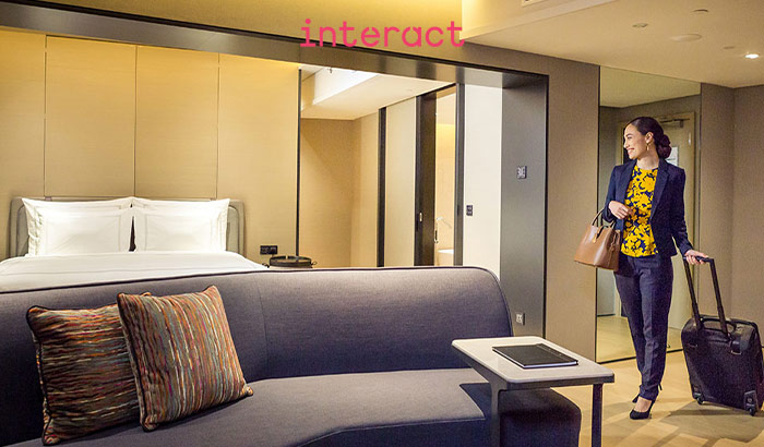 Otel odasında Interact Hospitality canlandırıcı aydınlatma görünümleri