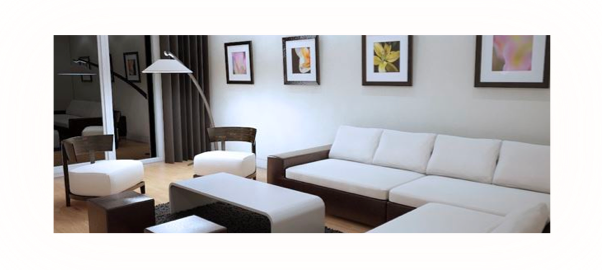 Parlak beyaz renk sıcaklığıyla oturma odası aydınlatma etkisi 