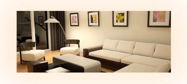 Yumuşak beyaz renk sıcaklığıyla oturma odası aydınlatma etkisi 