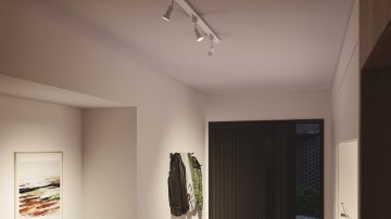 Koridorda kaplamalara yönelik tavan spot lambaları